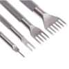 Kit 4 Pçs Aço Garfo Furador Cinzel Diamante Couro Costura